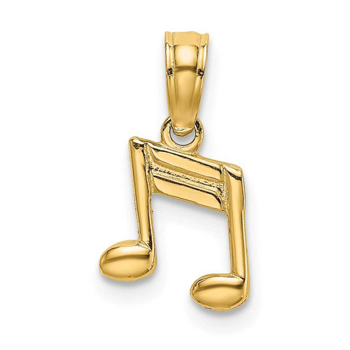 Image of 14K Yellow Gold Double Notes Pendant
