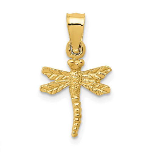 Image of 14K Yellow Gold Dragonfly Pendant K3256