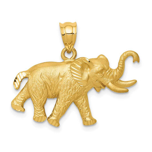 Image of 14K Yellow Gold Elephant Pendant C110