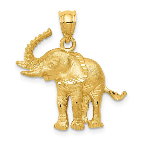 Image of 14K Yellow Gold Elephant Pendant C112