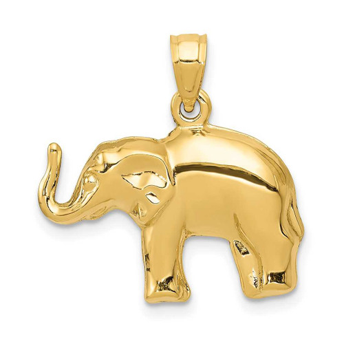 Image of 14K Yellow Gold Elephant Pendant C3534