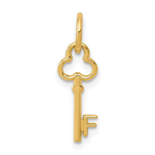 Image of 14K Yellow Gold F Key Charm