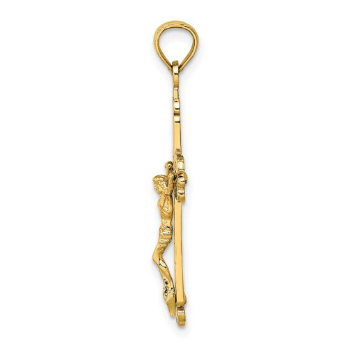 Image of 14K Yellow Gold Fancy Crucifix Pendant