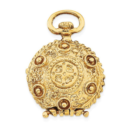 Image of 14k Yellow Gold Fancy Domed Locket Pendant