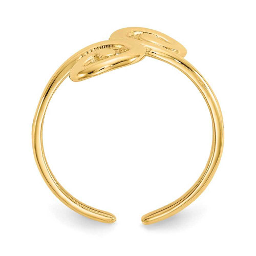 Image of 14K Yellow Gold Fancy Double Swirl Toe Ring