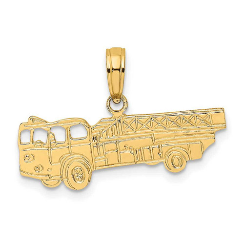 Image of 14K Yellow Gold Fire Truck Pendant K2838