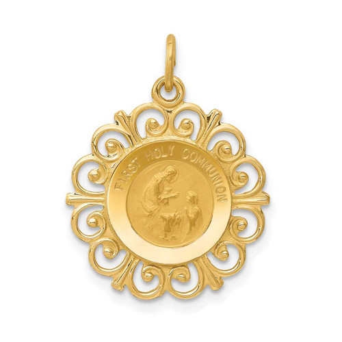 Image of 14K Yellow Gold First Holy Communion Charm XR369