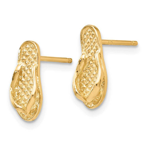 Image of 12mm 14K Yellow Gold Flip Flop Earrings