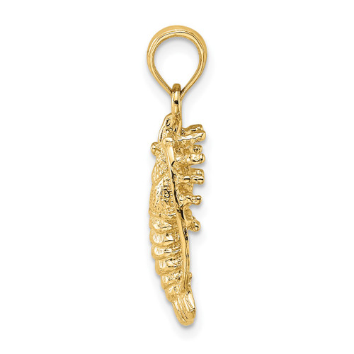 14K Yellow Gold Florida Lobster without Claws Pendant K8035