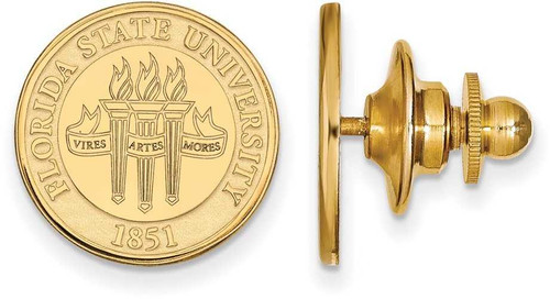 Image of 14K Yellow Gold Florida State University Crest Lapel Pin by LogoArt