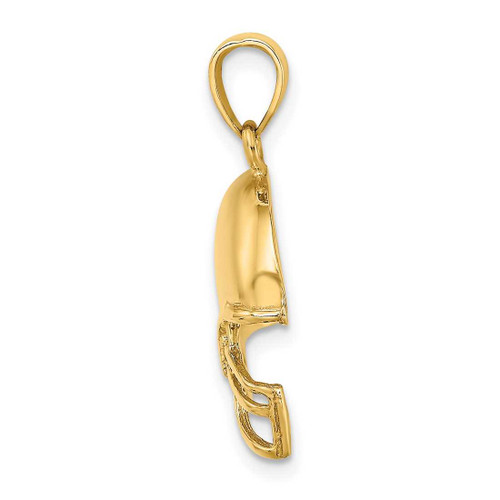 Image of 14K Yellow Gold Football Helmet Pendant