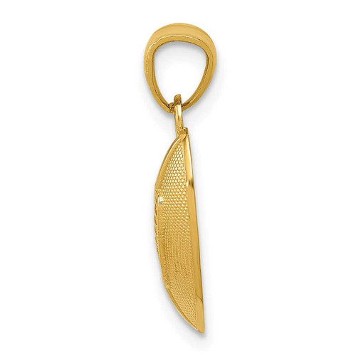 Image of 14K Yellow Gold Football Pendant