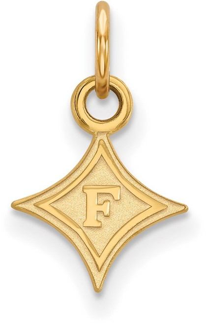 14K Yellow Gold Furman University X-Small Pendant by LogoArt (4Y001FUU)