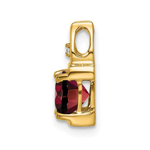 Image of 14K Yellow Gold Garnet & Diamond Pendant PM7054-GA-001-YA