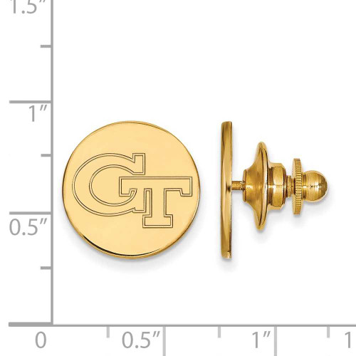Image of 14K Yellow Gold Georgia Institute of Technology Lapel Pin by LogoArt