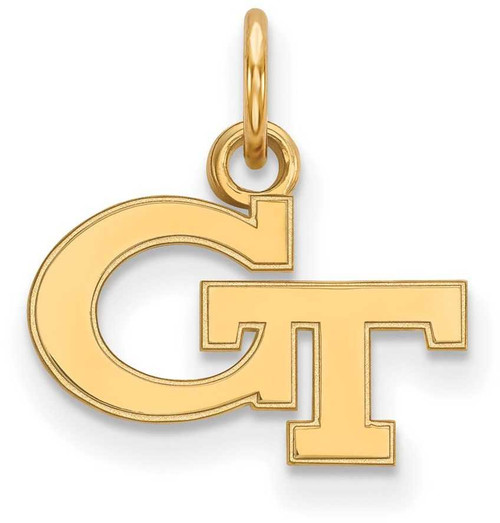 Image of 14K Yellow Gold Georgia Institute of Technology X-Small Pendant LogoArt 4Y001GT