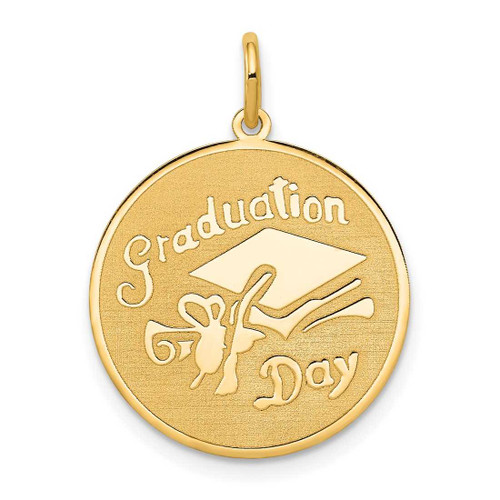 Image of 14K Yellow Gold Graduation Day Disc Charm