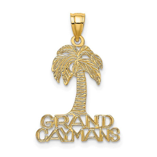 Image of 14K Yellow Gold Grand Caymans Under Palm Tree Pendant