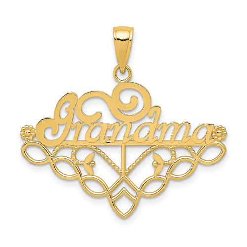 Image of 14K Yellow Gold Grandma Charm Holder Pendant