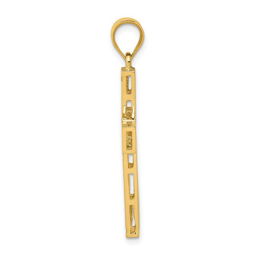 Image of 14K Yellow Gold Greek Key Cross Pendant