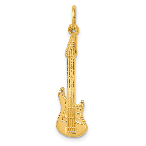 14K Yellow Gold Guitar Charm C410