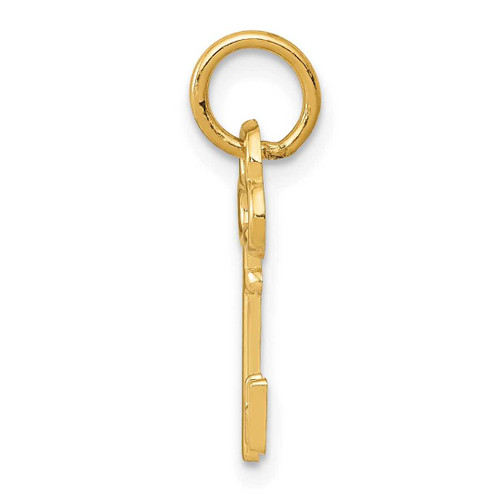 Image of 14K Yellow Gold H Key Charm