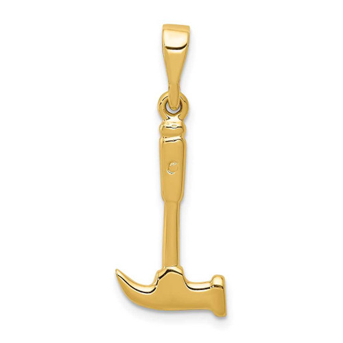 Image of 14K Yellow Gold Hammer Pendant A2201