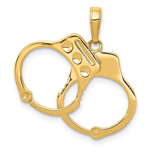 Image of 14K Yellow Gold Handcuffs Pendant C2255