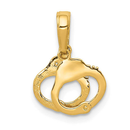 Image of 14K Yellow Gold Handcuffs Pendant K2848