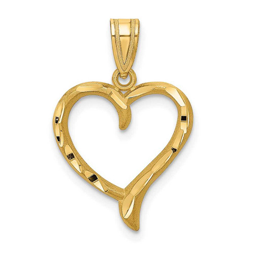 Image of 14K Yellow Gold Heart Pendant C292