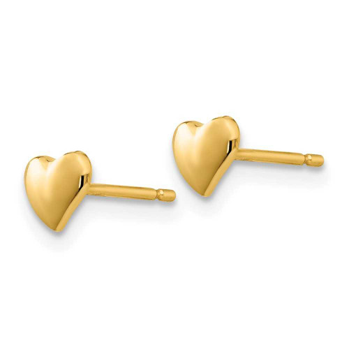 Image of 5mm 14K Yellow Gold Heart Stud Earrings YE302