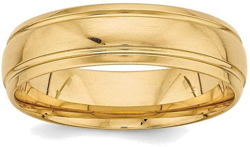 Image of 14K Yellow Gold Heavy Comfort Fit Fancy Band Ring YB108H