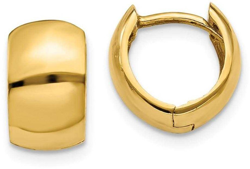 Image of 7mm 14K Yellow Gold Hinged Hoop Earrings TM614