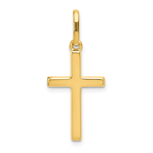 Image of 14K Yellow Gold Hollow Cross Pendant K1171
