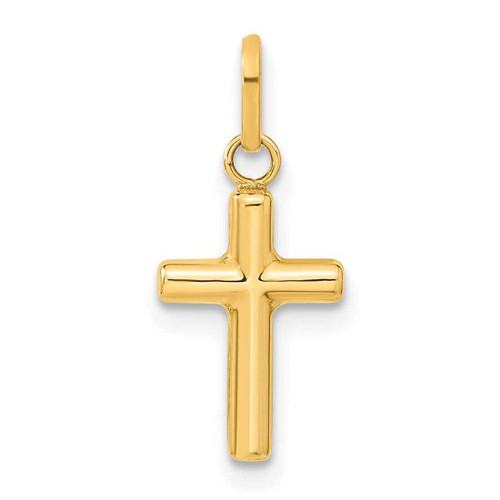Image of 14K Yellow Gold Hollow Cross Pendant XR165