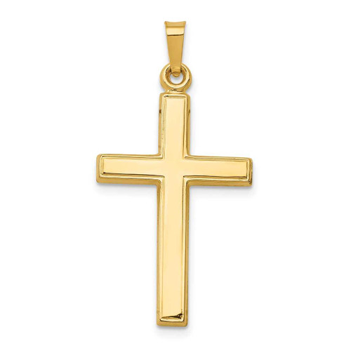 Image of 14K Yellow Gold Hollow Cross Pendant XR239