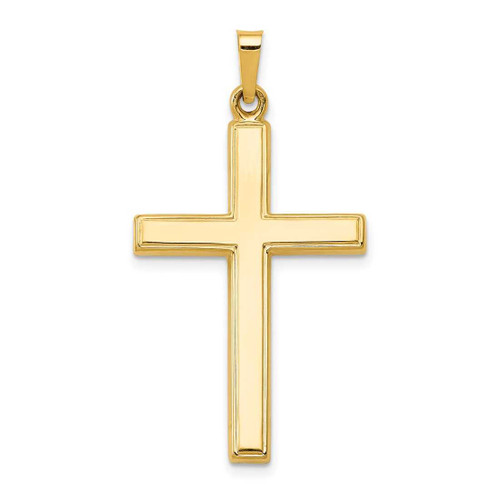 Image of 14K Yellow Gold Hollow Cross Pendant XR240