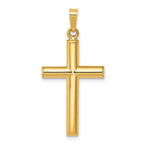 Image of 14K Yellow Gold Hollow Cross Pendant XR246