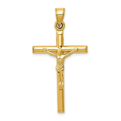 Image of 14K Yellow Gold Hollow Crucifix Pendant C3671