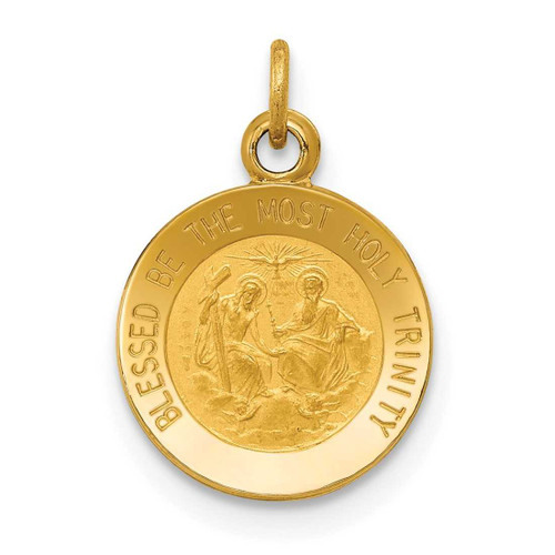 Image of 14K Yellow Gold Holy Trinity Medal Charm