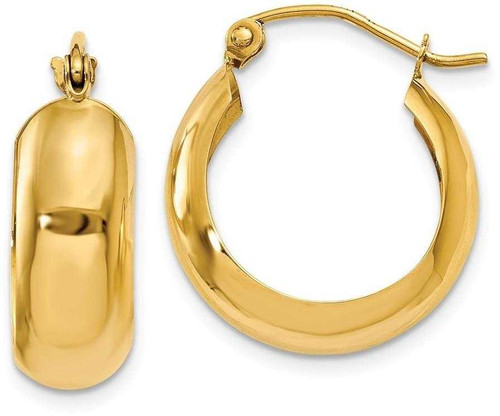 Image of 19mm 14K Yellow Gold Hoop Earrings S1165