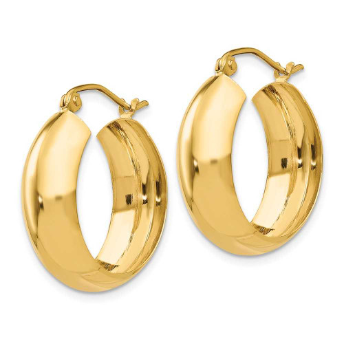 Image of 14mm 14K Yellow Gold Hoop Earrings S1167