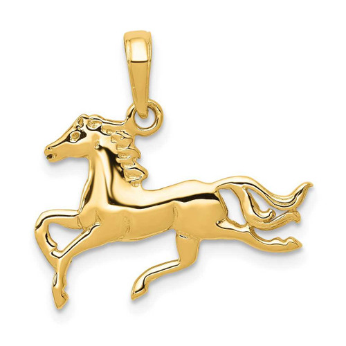 Image of 14K Yellow Gold Horse Pendant K3338