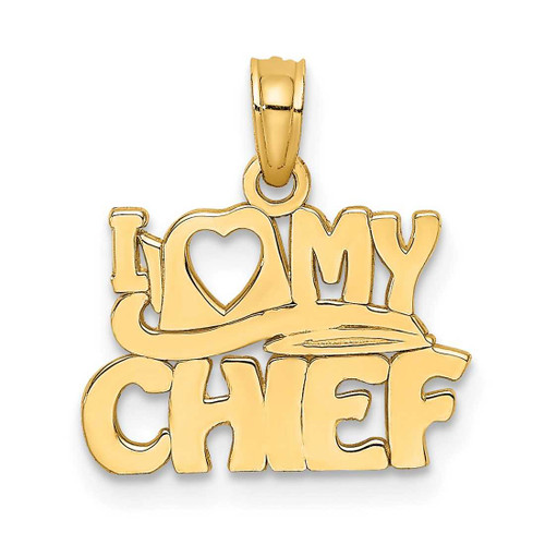 Image of 14K Yellow Gold I Love My Chief Pendant
