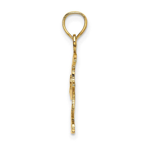 Image of 14K Yellow Gold Ice Skater Jumping Pendant