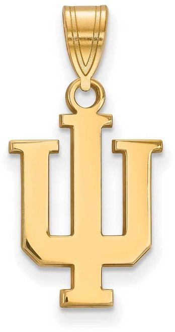 Image of 14K Yellow Gold Indiana University Medium Pendant by LogoArt (4Y003IU)