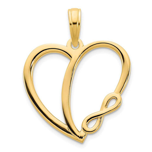 Image of 14K Yellow Gold Infinity Heart Pendant