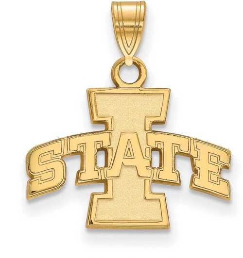 Image of 14K Yellow Gold Iowa State University Small Pendant by LogoArt (4Y002IAS)