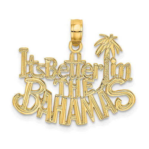 Image of 14K Yellow Gold Its Better In The Bahamas Pendant