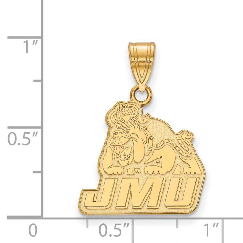 Image of 14K Yellow Gold James Madison University Medium Pendant by LogoArt